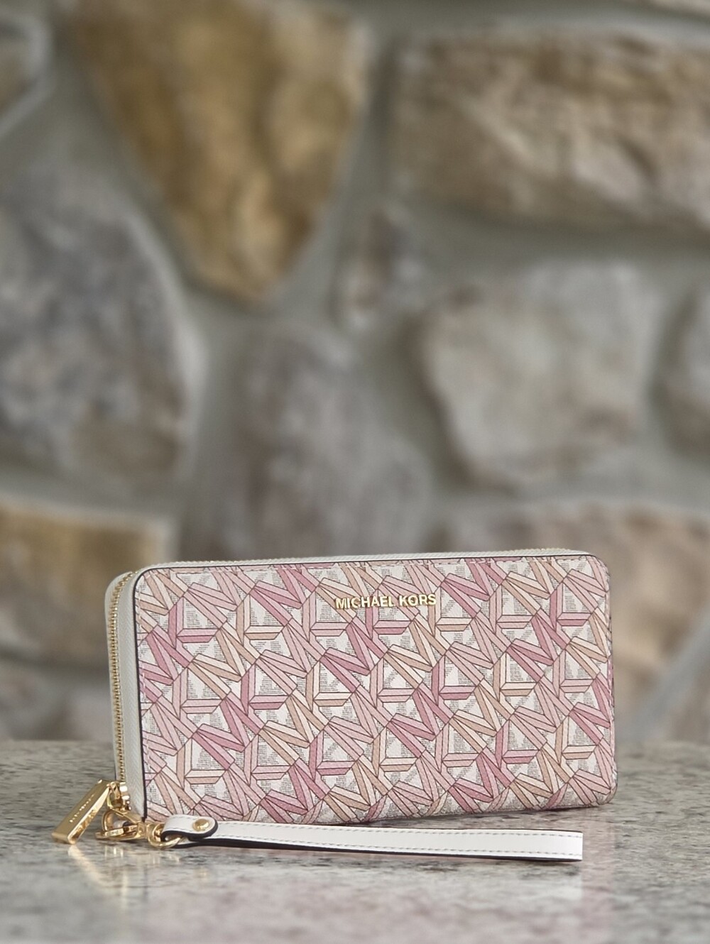 Michael Kors Jet Set Logo Continental Wristlet Wallet